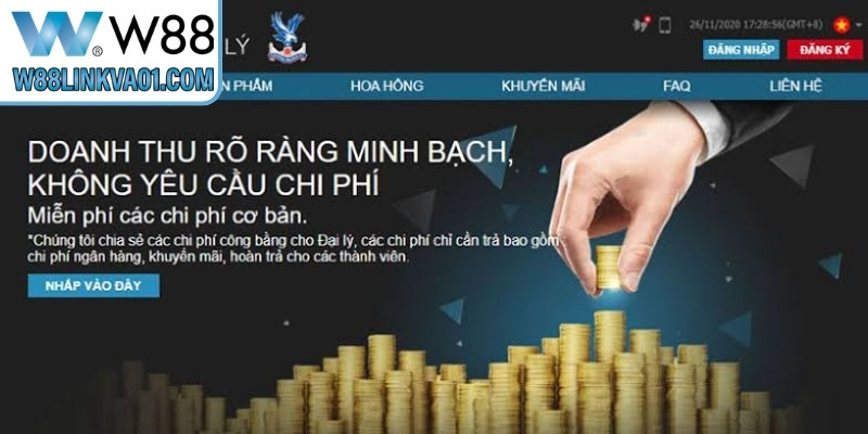 Đại lý W88 là tài khoản người chơi đăng ký làm đại lý nhà cái