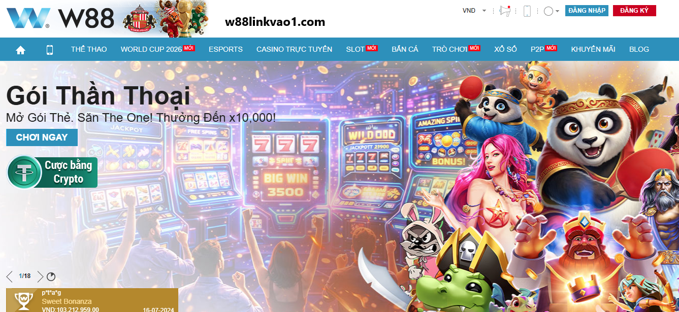 Slot game W88 mang đến những giây phút giải trí nhanh gọn
